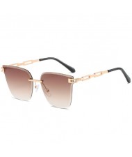 4 Colors Available Frameless Hollow Chain Legs Design U.S. Fashion Street Shot Style Wholesale Sunglasses