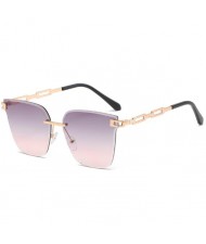 4 Colors Available Frameless Hollow Chain Legs Design U.S. Fashion Street Shot Style Wholesale Sunglasses