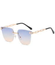 4 Colors Available Frameless Hollow Chain Legs Design U.S. Fashion Street Shot Style Wholesale Sunglasses