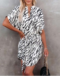 Zebra Prints U.S. and European Loose Casual Fashion Wholesale Women Dress
