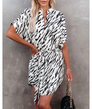 Zebra Prints U.S. and European Loose Casual Fashion Wholesale Women Dress