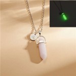 Creative Bullet Shape Luminous Natural Stone Pendant Fashion Necklace - Color NO.9