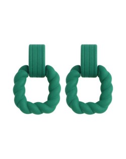 Rope Hoop Green Series Fashion Women Wholesale Costume Earrings