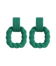 Rope Hoop Green Series Fashion Women Wholesale Costume Earrings