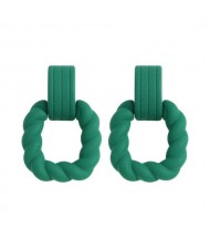 Rope Hoop Green Series Fashion Women Wholesale Costume Earrings