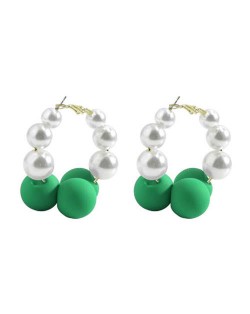 Korean Fashion Mixed Loop Pearl Wholesale Earrings