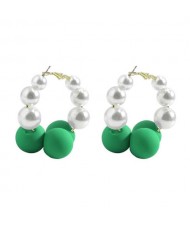 Korean Fashion Mixed Loop Pearl Wholesale Earrings