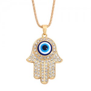 Turkish High Fashion Evil Eye Hand Design Wholesale Women Costume Necklace