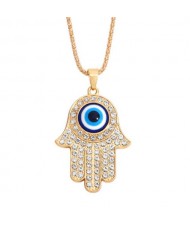 Turkish High Fashion Evil Eye Hand Design Wholesale Women Costume Necklace