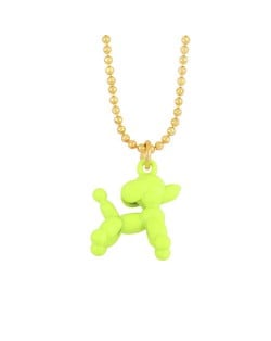 U.S. High Fashion Ballon Dog Pendant 18K Gold Plated Women Wholesale Costume Necklace - Yellow