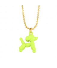 U.S. High Fashion Ballon Dog Pendant 18K Gold Plated Women Wholesale Costume Necklace - Yellow