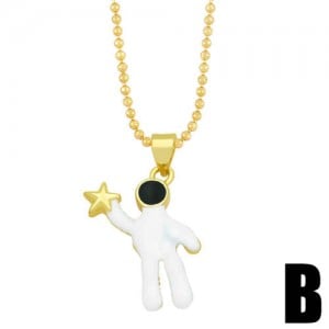 Astronaut Design Pendant U.S. and European Fashion Celestial Wholesale Costume Necklace - Star