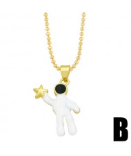 Astronaut Design Pendant U.S. and European Fashion Celestial Wholesale Costume Necklace - Star