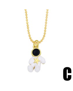 Astronaut Design Pendant U.S. and European Fashion Wholesale Costume Necklace - Sitting