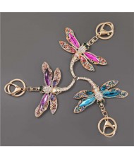 3 Colors Available Korean Fashion Beautiful Dragonfly Women Car Key Chain