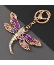 3 Colors Available Korean Fashion Beautiful Dragonfly Women Car Key Chain