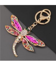 3 Colors Available Korean Fashion Beautiful Dragonfly Women Car Key Chain