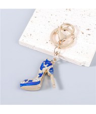 3 Colors Available Oil-spot Glaze High Heel Women Handbag Pendant Fashion Key Chain