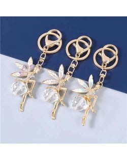 3 Colors Available Pretty Flower Fairy Pendant Car Key Chain