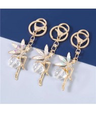 3 Colors Available Pretty Flower Fairy Pendant Car Key Chain