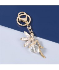 3 Colors Available Pretty Flower Fairy Pendant Car Key Chain