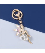 3 Colors Available Pretty Flower Fairy Pendant Car Key Chain