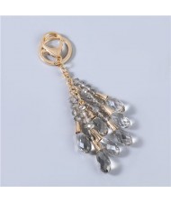 4 Colors Available Exquisite Shining Water Drop Tassel Women Handbag Pendant Key Chain