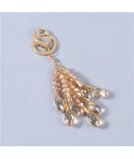 4 Colors Available Exquisite Shining Water Drop Tassel Women Handbag Pendant Key Chain