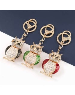 3 Colors Available Cute Owl Shape Handbag Pendant Key Chain