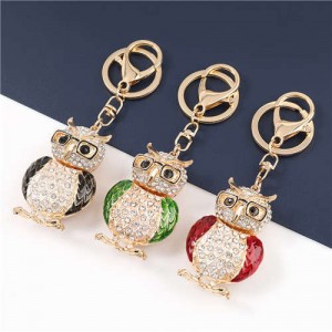 3 Colors Available Cute Owl Shape Handbag Pendant Key Chain
