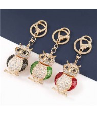 3 Colors Available Cute Owl Shape Handbag Pendant Key Chain