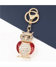 3 Colors Available Cute Owl Shape Handbag Pendant Key Chain