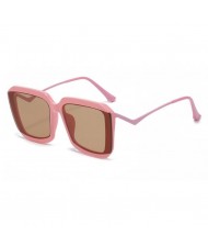 4 Colors Available Sqaure Frame Curved Metallic Legs Online Celebrity Fashion Wholesale Sunglasses