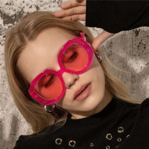 4 Colors Available Candy Color Round Frame U.S. Online Celebrity Vogue Wholesale Sunglasses