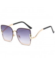4 Colors Available Gradient Color Frameless U.S. and European Vogue Wholesale Sunglasses