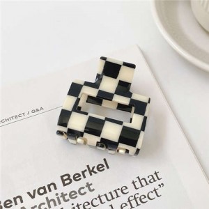 Classic Black and White Checkered Design Women Popular Hair Clip/ Accessories - NO.1