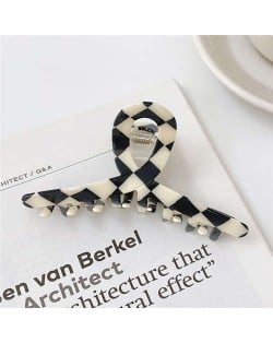 Classic Black and White Checkered Design Women Popular Hair Clip/ Accessories - NO.3