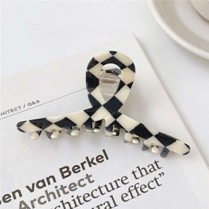 Classic Black and White Checkered Design Women Popular Hair Clip/ Accessories - NO.3