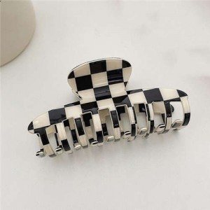 Classic Black and White Checkered Design Women Popular Hair Clip/ Accessories - NO.6