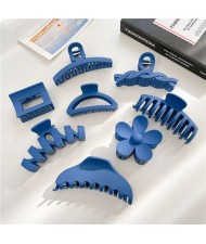 (8 Pieces Set) Dark Blue Korean Fashion Elegant Design Hair Clips Accessories Set