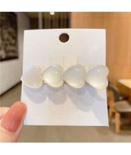 Korean Fashion Square Design Artificial Opal Hair Clip