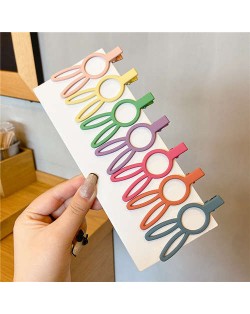 (7 Pieces Set) Simple Design Korean Fashion Colorful Hair Clips Set - Long Strip