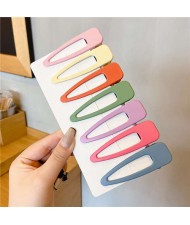 (7 Pieces Set) Simple Design Korean Fashion Colorful Hair Clips Set - Rabbit