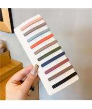 (10 Pieces Set) Digit One Shape Simple Design Korean Fashion Hair Clips Set - Colorful