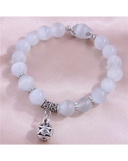 Opal Beads with Folk Design Ball Pendant Minimalist Women Wholesale Bracelet