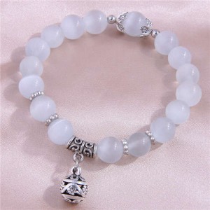 Opal Beads with Folk Design Ball Pendant Minimalist Women Wholesale Bracelet