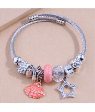 Seashell and Shining Star Pendants Beads Fashion Women Friendship Bracelet