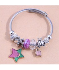 Romantic Star and Beads Pendant High Fashion Women Friendship Bracelet