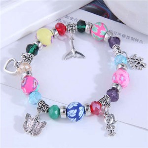 Cute Floral Beads High Fashion Charm Women Wholesale Bracelet