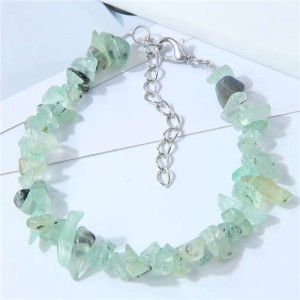 Seashore Stone Fashion Unique Gravel Design Women Wholesale Bracelet - Green